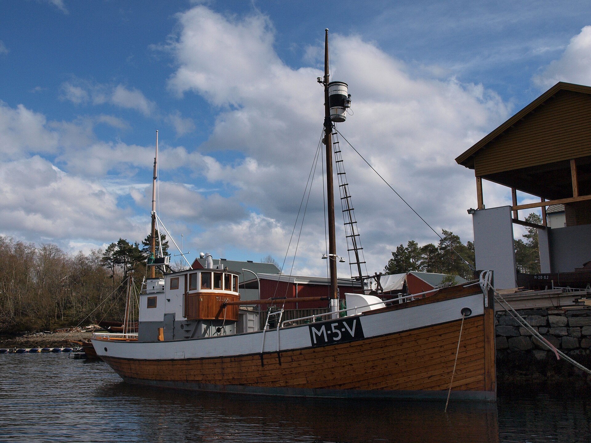 Norwegian working vessel at sea
